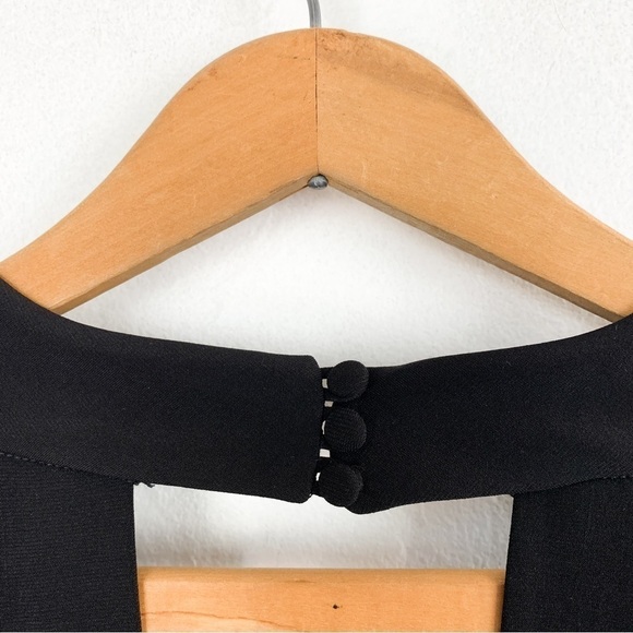 White House Black Market Little Black Cocktail Dress Sz 4 - Picture 8 of 11